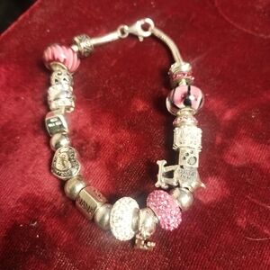 925 Italy sterling silver charm bracelet